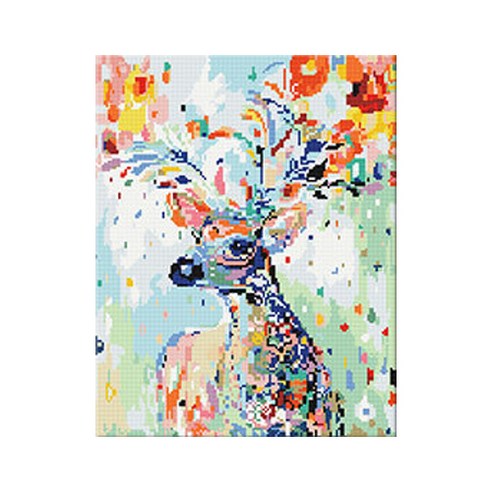 코쿼드 DIY 액자형 보석십자수 세트 40 x 50 cm, DP410 행운의 사슴1, 1세트