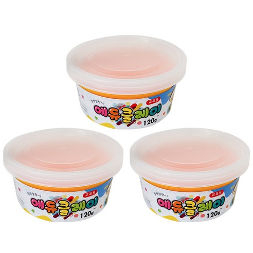 에듀클레이 낱색 3p, 형광주황, 120g