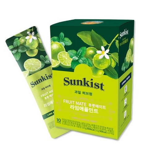 썬키스트 후룻메이트 과일 허브청 블루베리 히비스커스, 라임애플민트, 10개, 50g