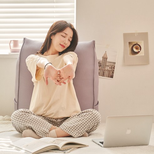 유즈 삼각롱쿠션, 메쉬그레이