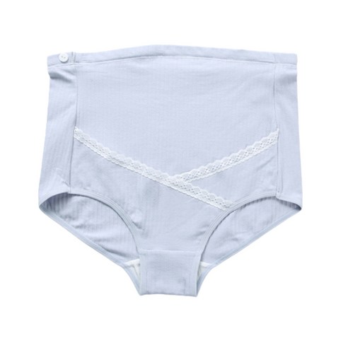 뿌뜨리아 부드러운 면 하이웨스트 파스텔 레이스 포인트 임산부 팬티