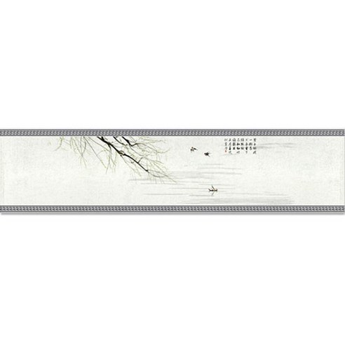 빈테리어 전통 수묵화 테이블 러너, 06, 32 x 140 cm
