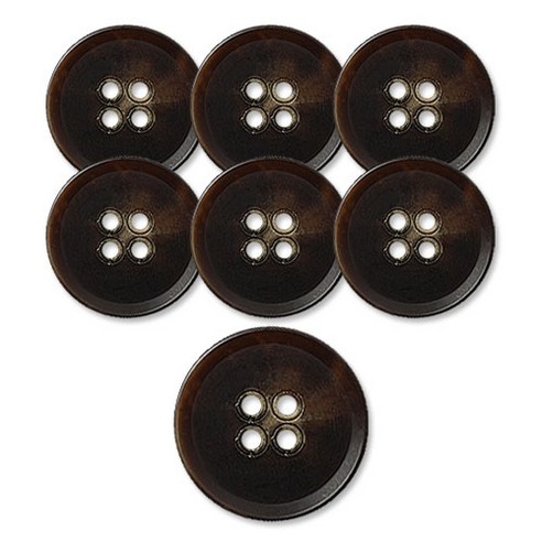 동대문단추왕 고급 무광 코트 가디건 단추 마크롱 21mm, 브라운, 7개