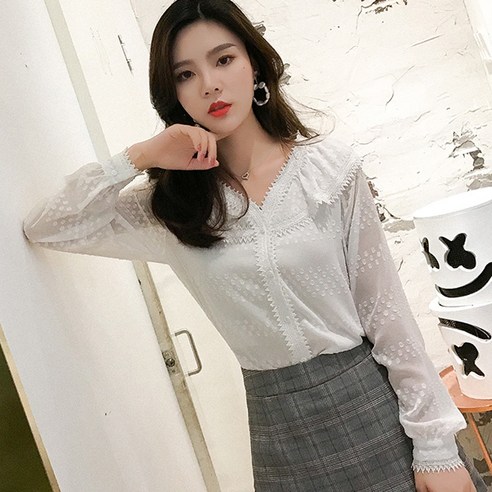 루나걸 바움 레이스 블라우스