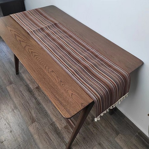PDS홈 따뜻한 컬러 스트라이프 인테리어 테이블 러너, 32 x 160 cm, 08
