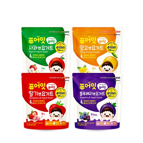 PURE-EAT PURE-EAT 嬰兒餅乾 嬰兒零食 幼兒零食 水果薯片 凍乾水果薯片 嬰兒水果薯片 酸奶 酸奶球