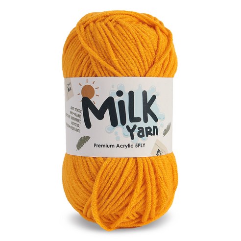 니뜨 밀크얀 뜨개실 50g, 머스터드, 1개