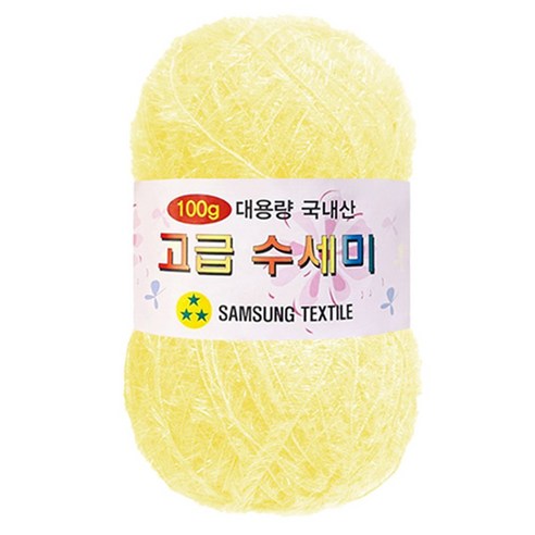 yarna 대용량 고급 수세미 100g, 152소프트옐로우, 1개