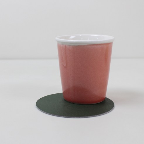 달소금 국산 도자기 종이컵 디자인 물컵 180ml, 핑크, 1개