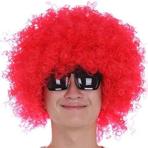 파티공구 점보 파티 가발, 레드, 1개
