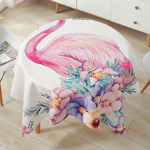알럽홈 솔리디티 라운드 패턴 식탁보, TYPE11, 85cm