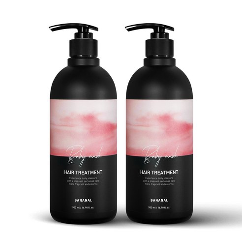바나날 퍼퓸드 헤어 트리트먼트 베이비 머스크, 500ml, 2개
