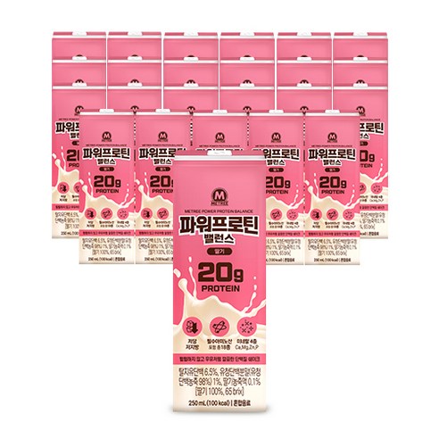 미트리 파워프로틴 밸런스 딸기 혼합음료, 24개, 250ml