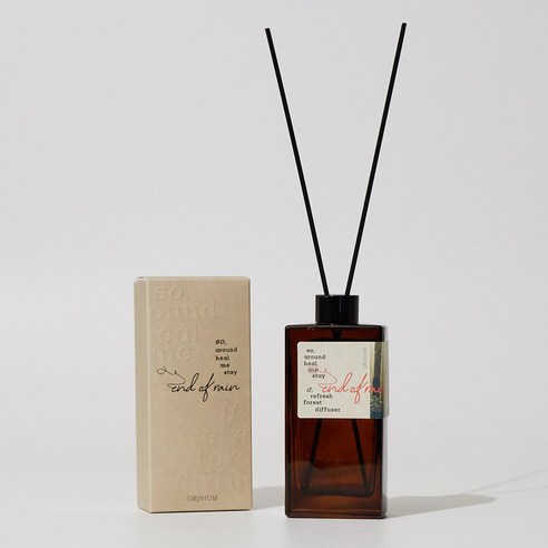 그리니움 힐디퓨저, 엔드 오브 레인 비내린 숲속 향, 150ml, 1개