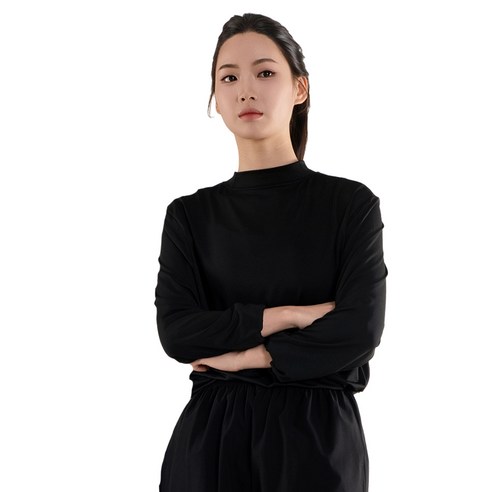 씨티라이프카멜 여성 모크넥 쿨링 긴팔 티셔츠