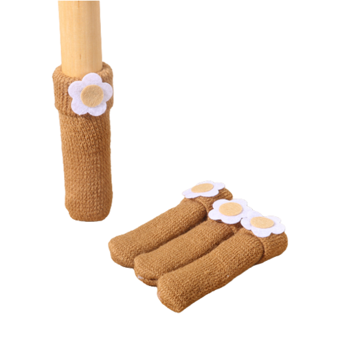 고민고밍 더블레이어 소음방지 커버 4p, 카라멜 + 플라워, 4개