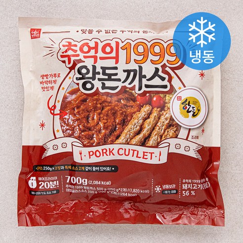 돈까스  잇웨이브 추억의 1999 왕돈까스 (냉동), 700g, 1개