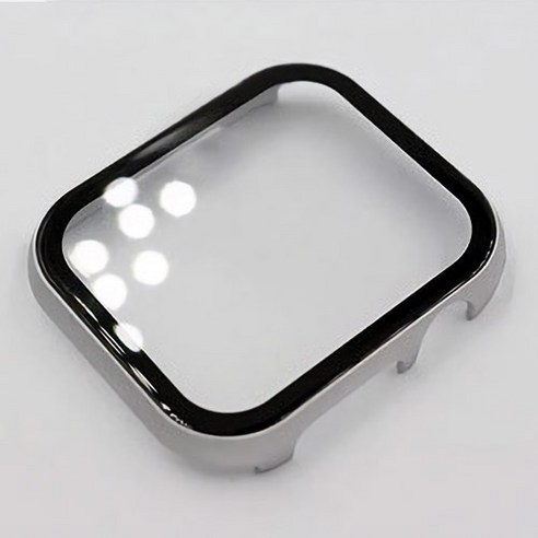 알피나케이스 애플워치 강화 유리 메탈 케이스 42mm, 실버