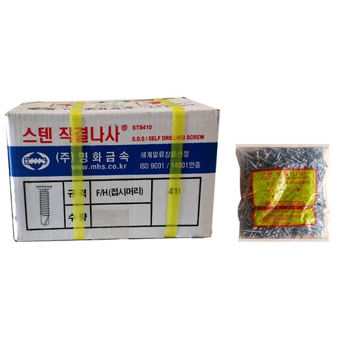 이노공구 접시 머리 스텐 직결 나사 38mm 1496 500p, 8개