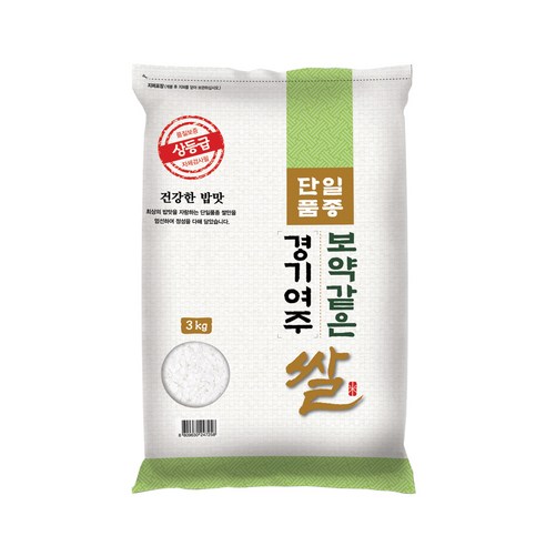 대한농산 2021년 햅쌀 보약같은 경기여주 쌀, 1개, 3kg
