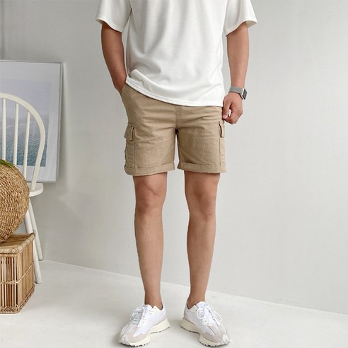 男 時尚 服裝 打底 休閒 短褲 成年男 成年男 青年 男