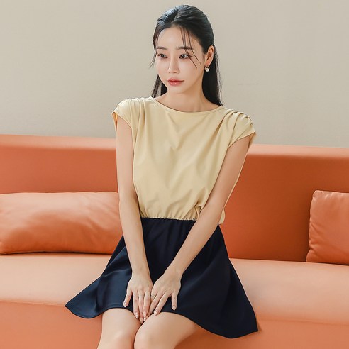 튜브트리 플레어 원피스 빅사이즈 모노키니 수영복 B8210