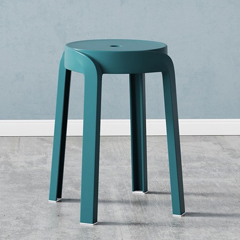 한스비 회오리 플라스틱 벤치 카페 인테리어 디자인 스툴, 딥그린, 1개