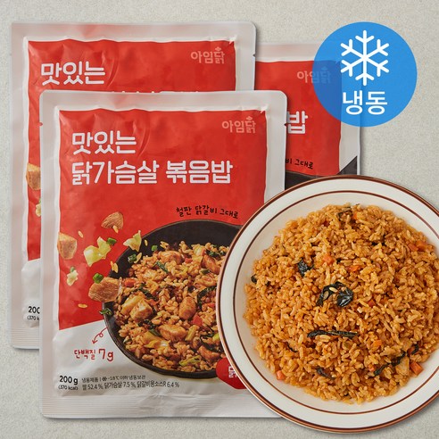 아임닭 맛있는 닭가슴살 볶음밥 닭갈비 (냉동), 200g, 3개