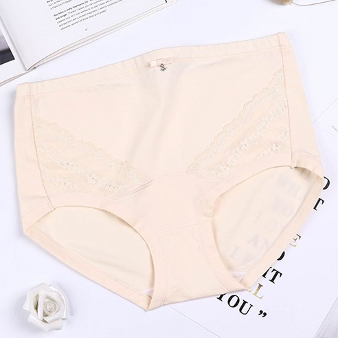 작은 큐빅 리본 레이스 편한 고무줄 조절 임산부 팬티