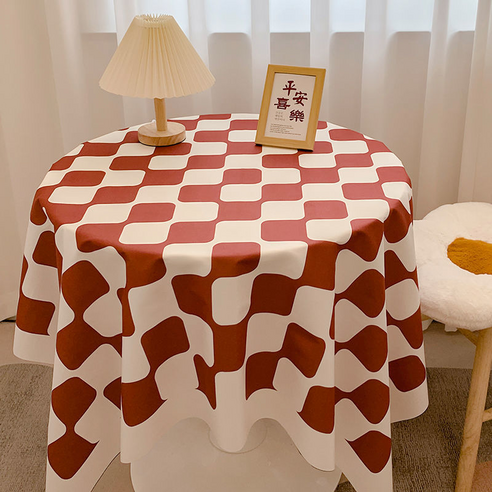 원데이 깔금한 식탁보, 미로레드, 1개, 60 x 150 cm