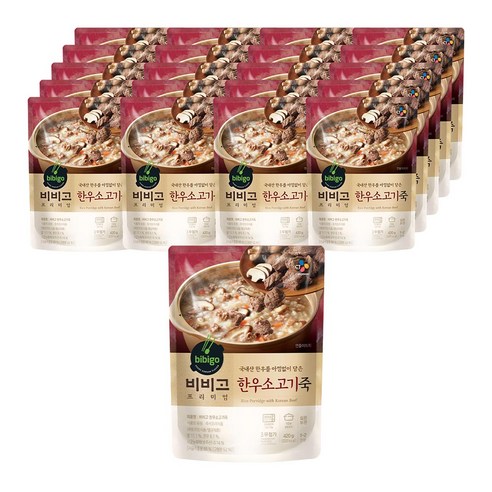 비비고 한우 소고기죽, 420g, 21개