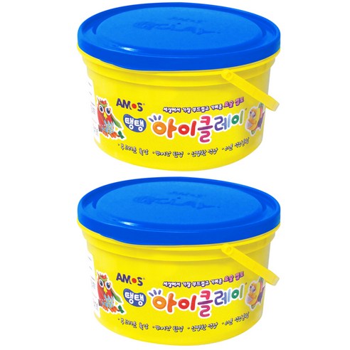 아모스 대용량 유아용 아이클레이 2p, 파랑, 600g, 2개