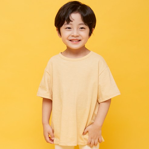 바오밥나무 아동용 네츄럴 슬럽 반팔 티셔츠