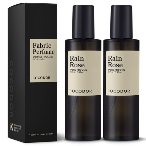코코도르 룸 앤 패브릭 퍼퓸 섬유탈취제, 250ml, 2개, 레인 로즈