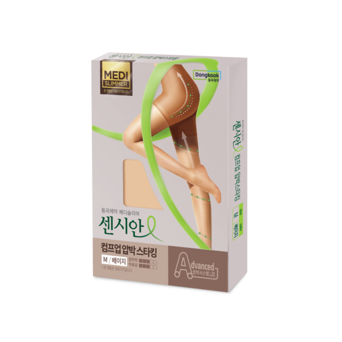 센시안 컴프업 의료용 압박스타킹 베이지, 팬티형, 1개