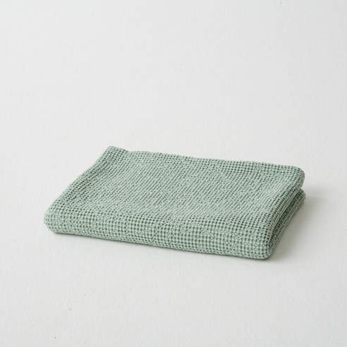 프랑브아즈 플랑 피그먼트 와플 홑이불, Greenery mint
