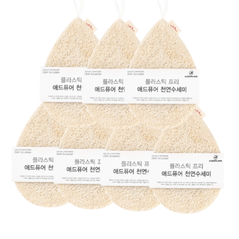 애드퓨어 물방울 수세미, 7개, 1개입