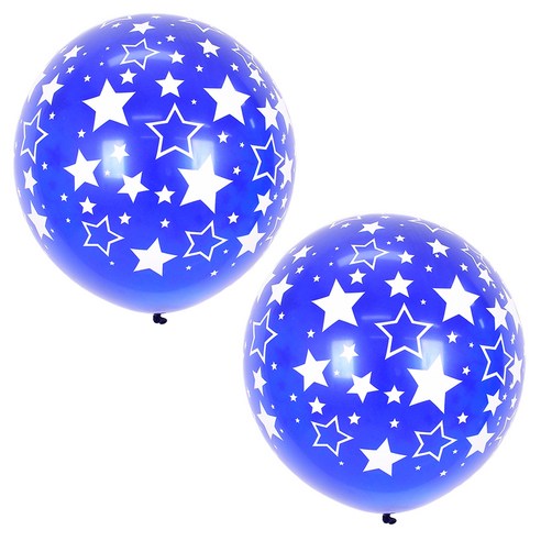 셈퍼텍스 ALL OVER BOLD STARS 대형 풍선 90cm, 쥬얼블루, 2개