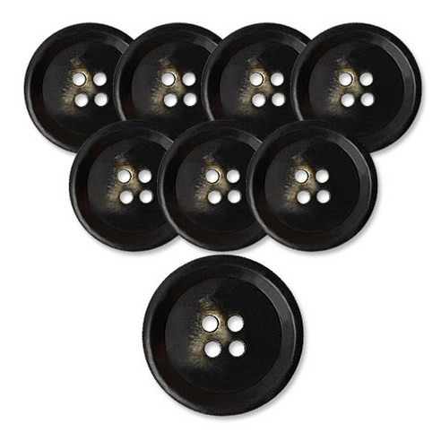 동대문단추왕 고급 무광 코트 가디건 단추 18mm, 블랙잡스, 8개