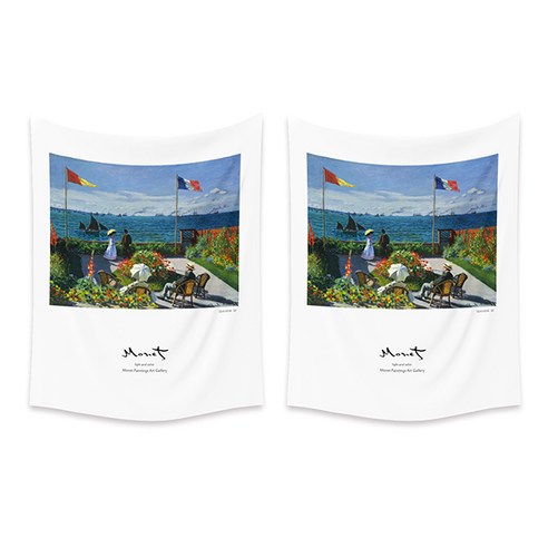 블럭마트 Monet 패브릭 포스터 태피스트리 2p, TYPE10