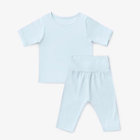 올로미미 아동용 모달 스판 배앓이 7부 세트: 부드러운 촉감으로 아이의 편안한 잠자리를 책임지다 배앓이방지실내복