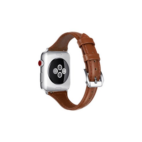 bob 애플워치 슬랜더 벨트버클 가죽 스트랩 밴드 42 / 44mm, 브라운