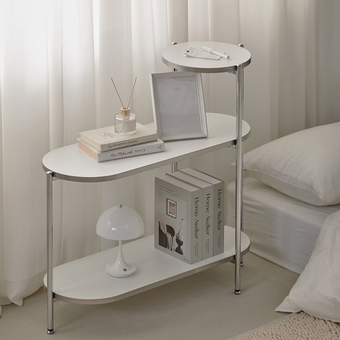 좁은 공간, 답답한 인테리어? 퍼니코 오프 라운드 사이드 선반으로 해결! 거실선반