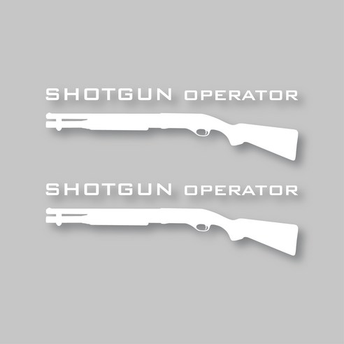 SHOTGUN SUV 데칼 스티커 중, 화이트, 2개