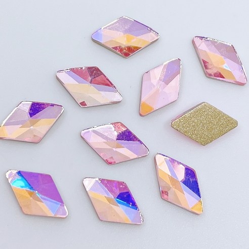 메이브라운 네일스톤 대용량 다이아 6 x 10 mm, 오로라핑크, 50개