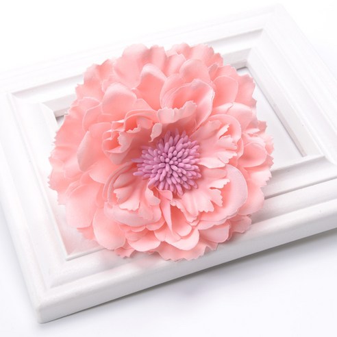루비코코 커튼묶기 장미 꽃 커텐집게 12.5cm, 플라워 핑크, 2개