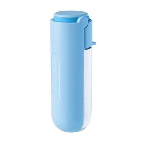 리치독스 반려동물 접이식 휴대용 물병 420ml, 블루, 1개