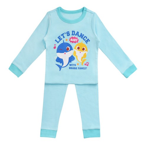 핑크퐁 아동용 아기상어 긴팔 상하 세트