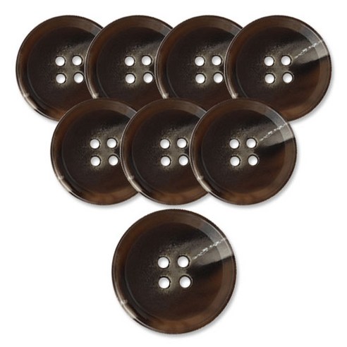 동대문단추왕 무광 코트 가디건 단추 25mm, 브라운플레코, 8개