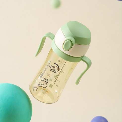 베베픽 유아용 원터치 PPSU 빨대컵 250ml, 1개, 클로버 가든캣